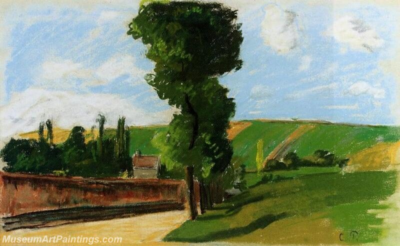 Landscape at Pontoise Painting