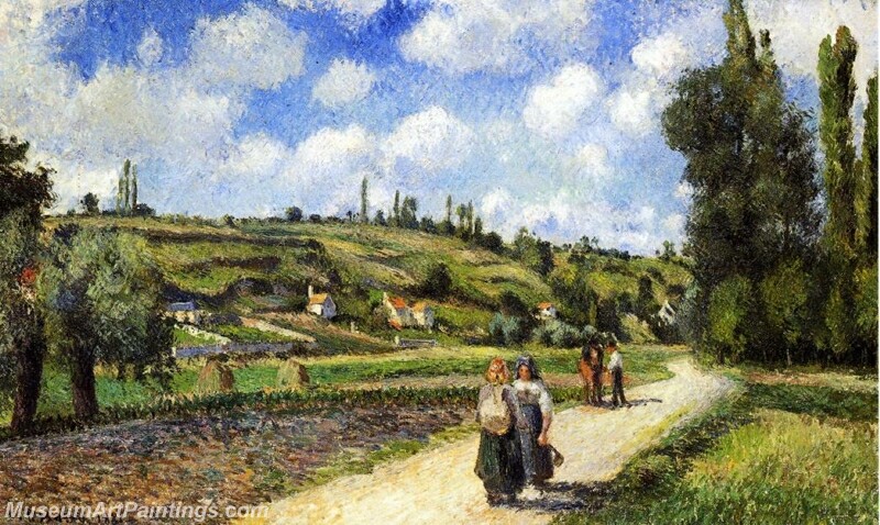 Landscape near Pontoise the Auvers Road Painting