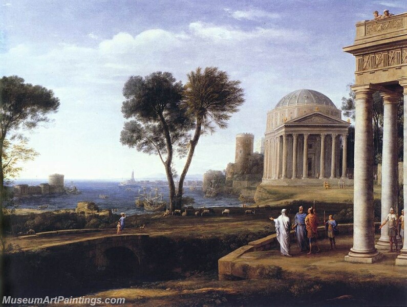 Landscape with Aeneas at Delos Painting