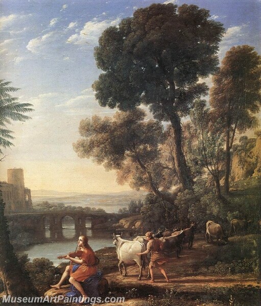 Landscape with Apollo Guarding the Herds of Admetus Painting