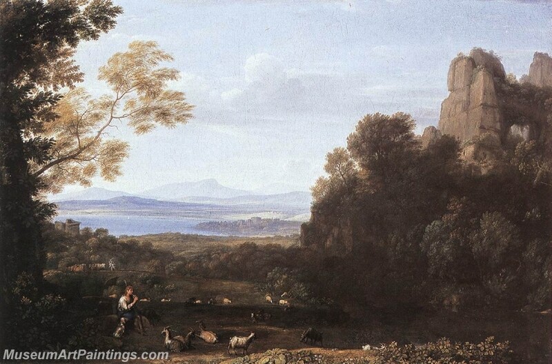 Landscape with Apollo and Mercury Painting