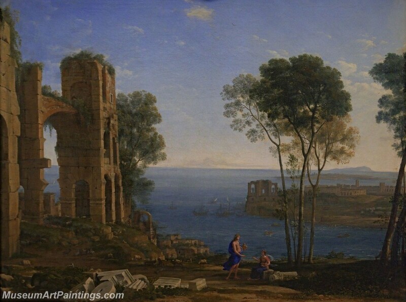 Landscape with Apollo and Sibyl of Cumae Painting