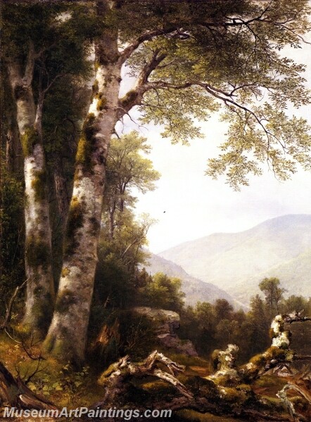 Landscape with Birches Painting