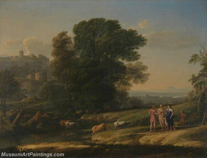 Landscape with Cephalus and Procris Reunited by Diana Painting