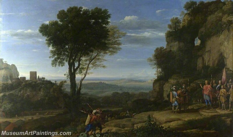 Landscape with David at the Cave of Adullam Painting