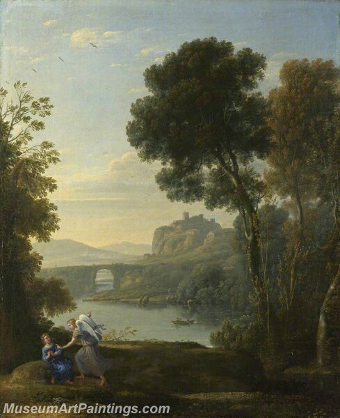 Landscape with Hagar and the Angel Painting