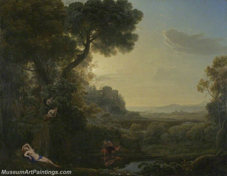 Landscape with Narcissus and Echo Painting