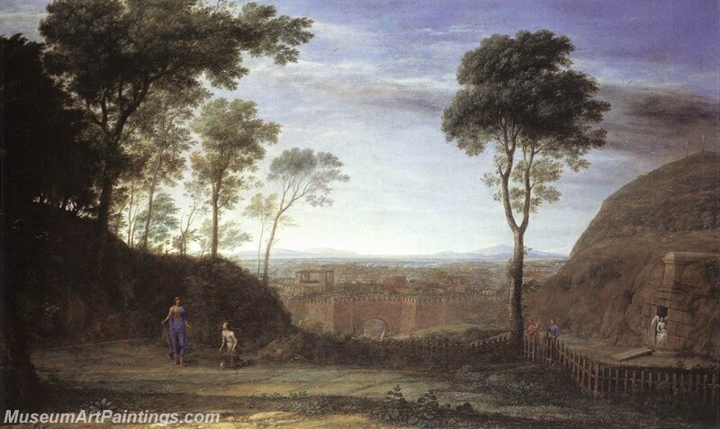 Landscape with Noli Me Tangere Scene Painting