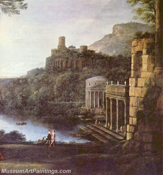 Landscape with Nymph Egeria and King Numa Painting