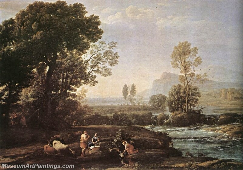 Landscape with Rest in Flight to Egypt Painting