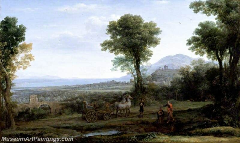 Landscape with Saint Philip Baptising the Eunuch Painting