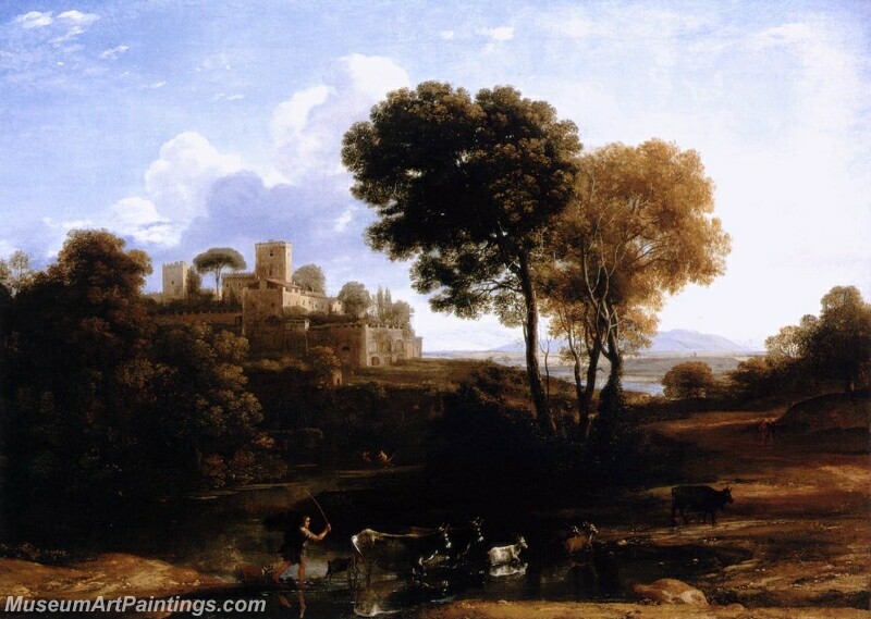 Landscape with Shepherds Painting