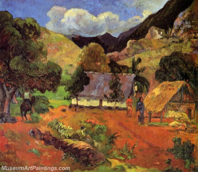 Landscape with Three Figures Painting