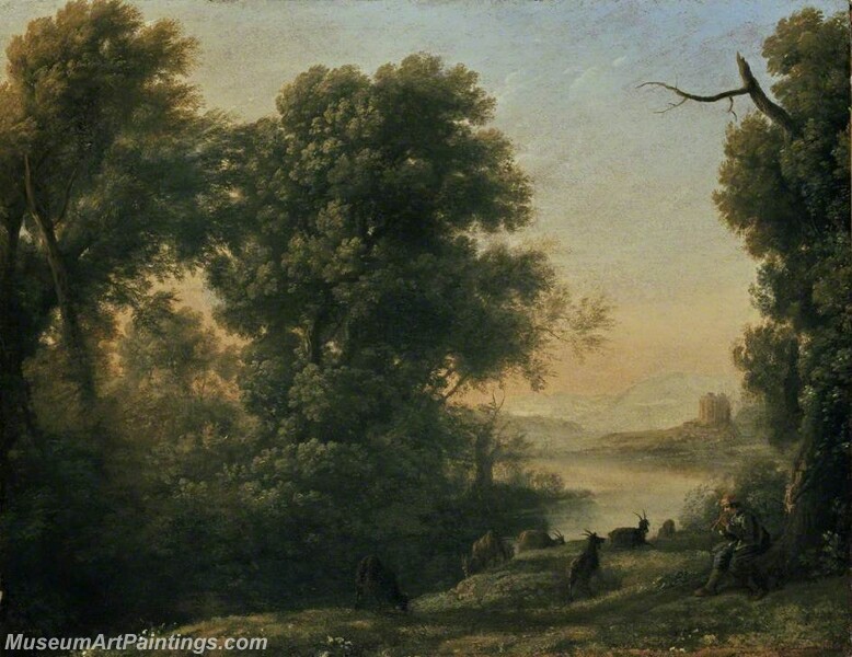 Landscape with a Goatherd Painting