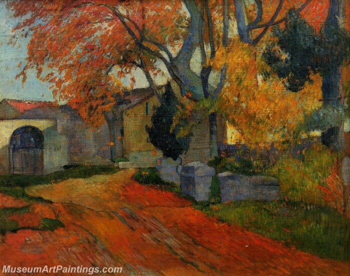 Lane at Alchamps Arles Painting