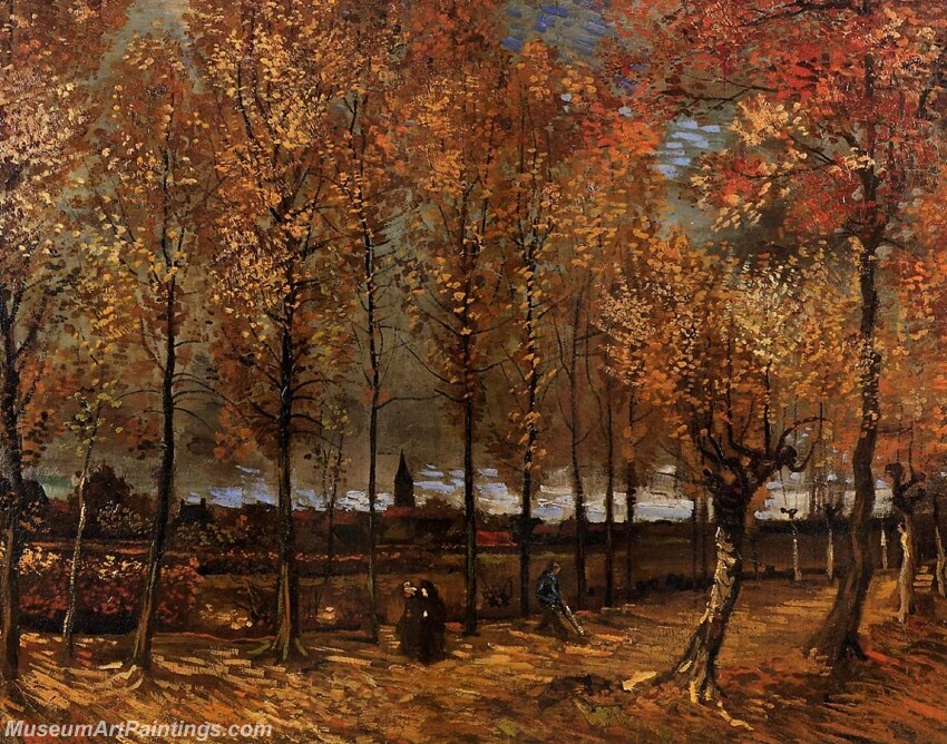 Lane with Poplars Painting