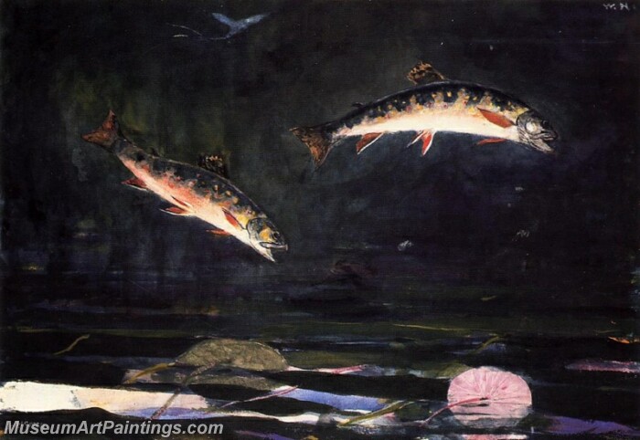 Leaping Trout 01 Painting