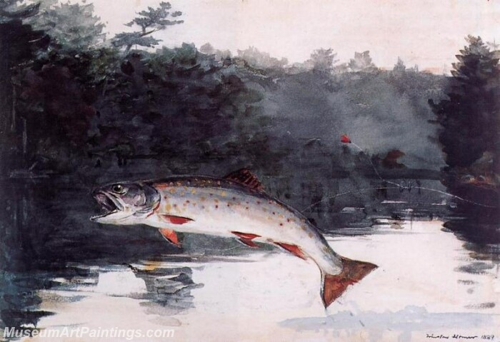 Leaping Trout 02 Painting