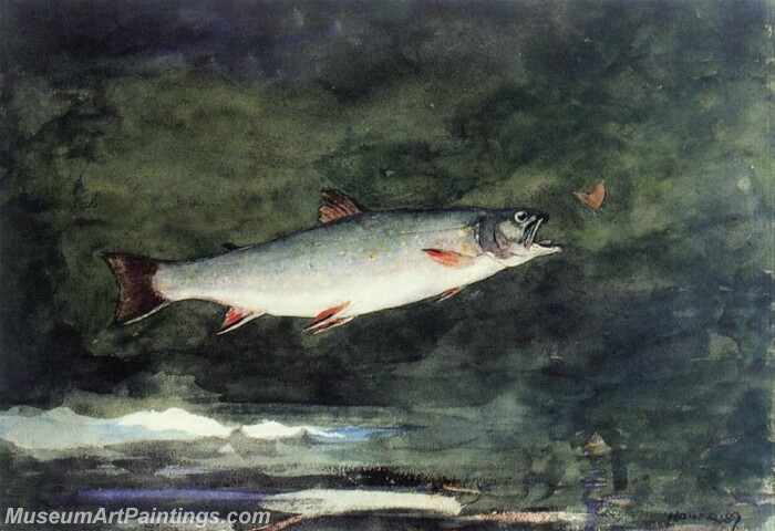 Leaping Trout Painting