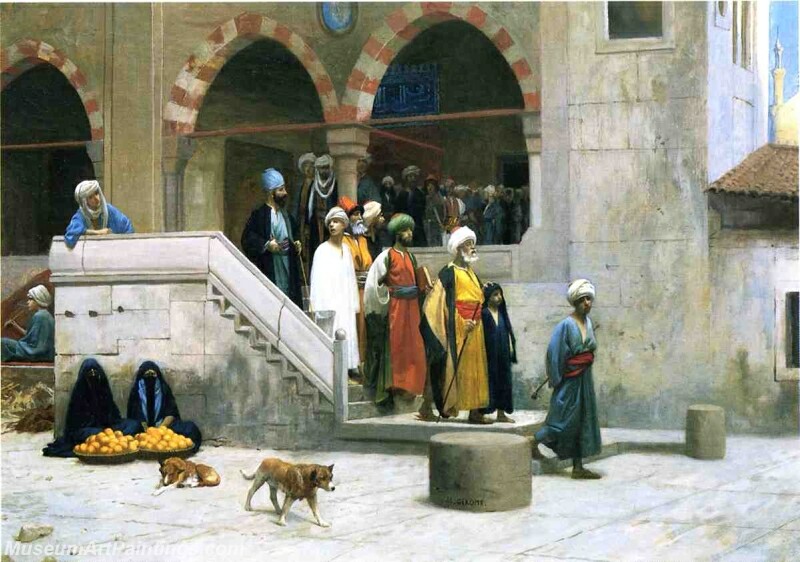 Leaving the Mosque Painting