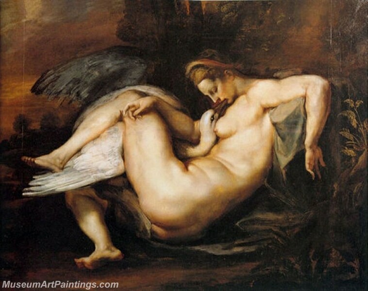 Leda and Swan Painting