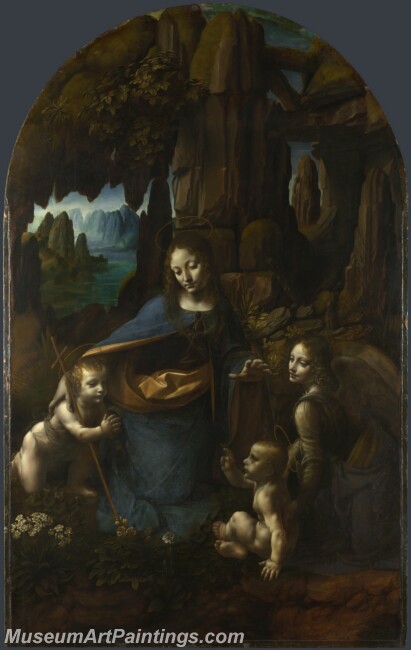 Leonardo da Vinci The Virgin of Rocks Painting