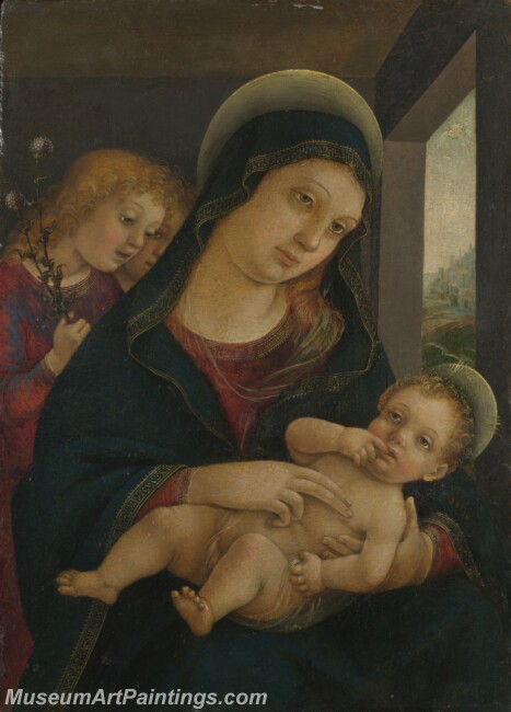 Liberale da Verona The Virgin and Child with Two Angels Painting