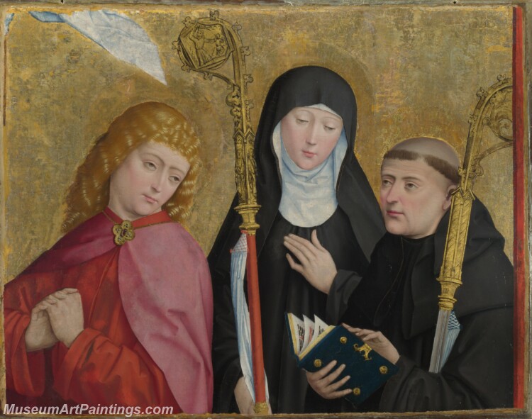 Liesborn Saints John Evangelist Scholastica and Benedict Painting