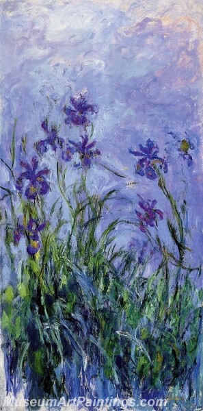 Lilac Irises Painting