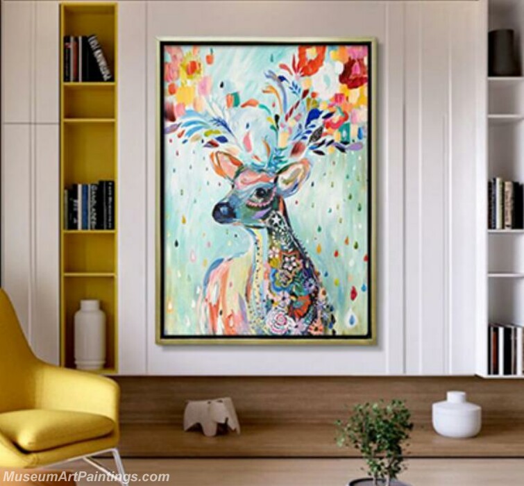 Living Room Paintings for Sale Deer Painting 01