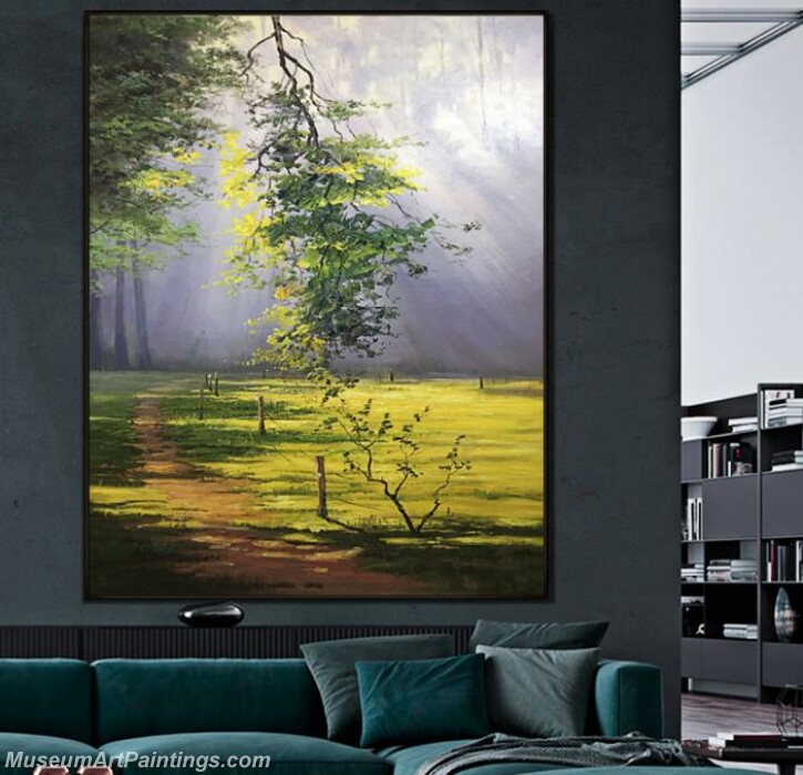 Living Room Paintings for Sale Green Forest Landscape Paintings