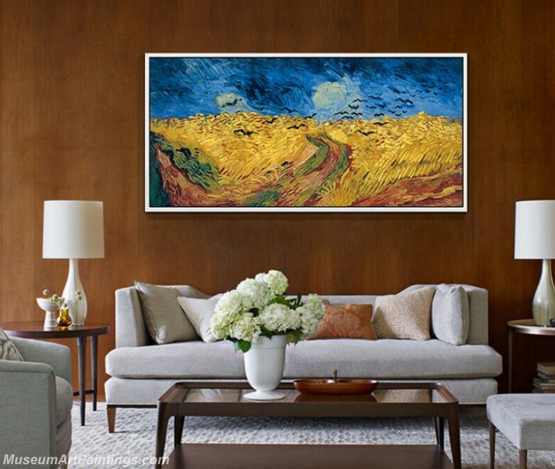 Living Room Paintings for Sale Van Gogh painting golden wheat field