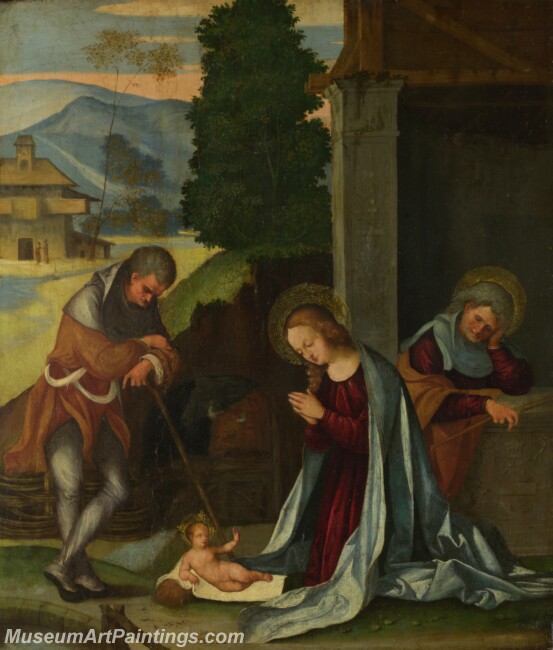 Lodovico Mazzolino The Nativity Painting