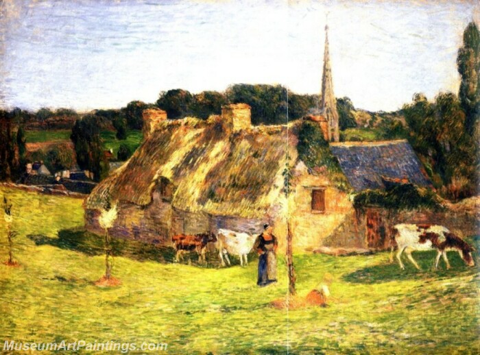 Lollichon Field and Pont Aven Church Painting