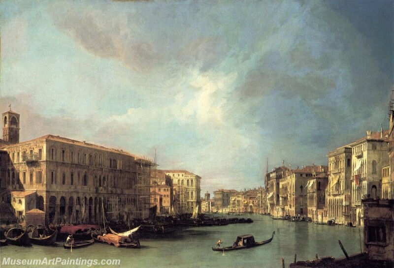 Looking North from near the Rialto Bridge Painting