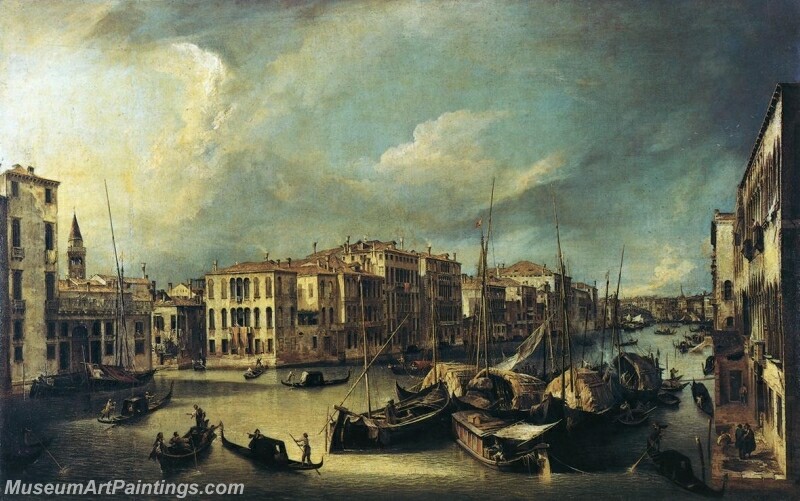 Looking Northeast from near the Palazzo Corner Spinelli to the Rialto Bridge Painting