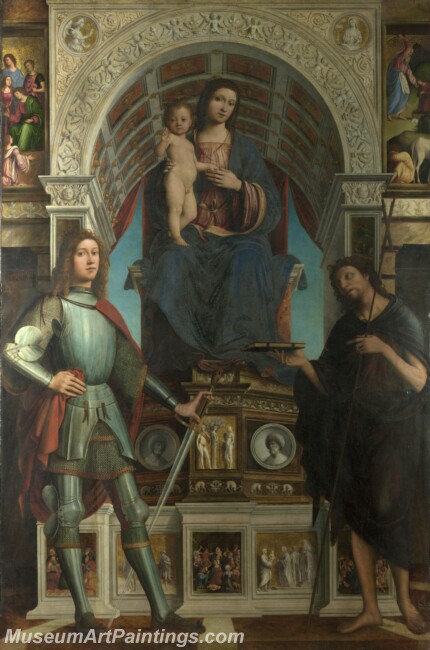 Lorenzo Costa and Gianfrancesco Maineri The Virgin and Child with Saints Painting