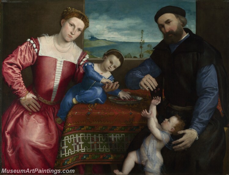 Lorenzo Lotto Portrait of Giovanni della Volta with his Wife and Children Painting