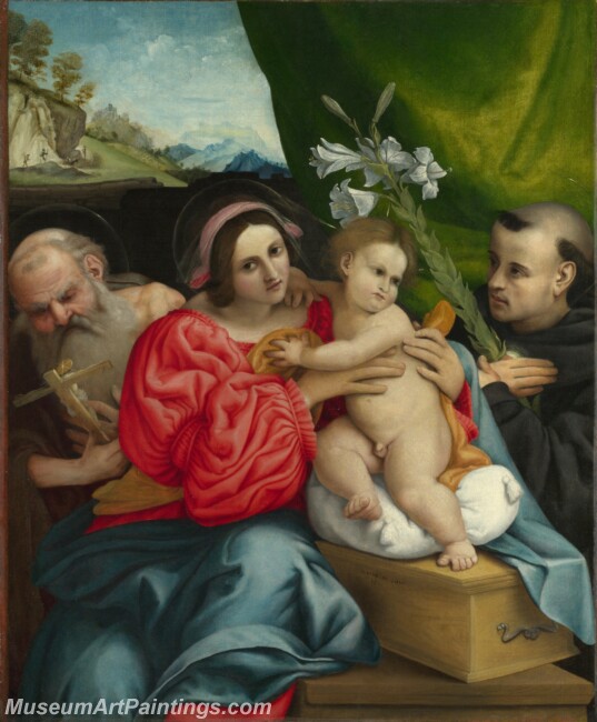 Lorenzo Lotto The Virgin and Child with Saints Painting