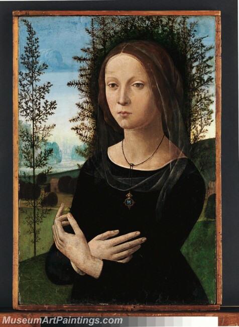 Lorenzo di Credi Portrait of a Young Woman Painting