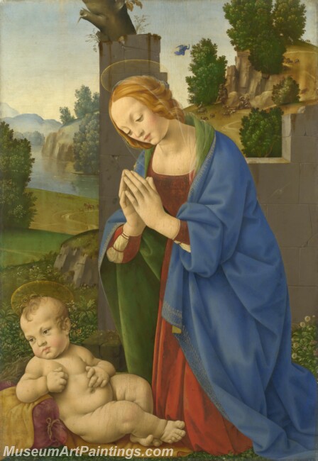 Lorenzo di Credi The Virgin adoring Child Painting