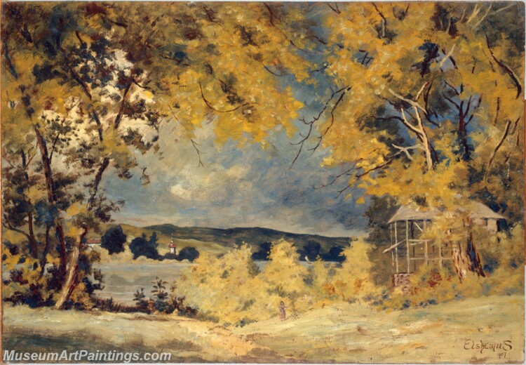 Louis Michel Eilshemius Landscape Binghamton New York Painting