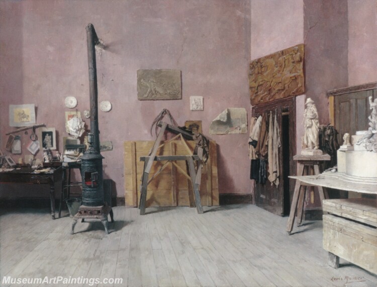 Louis Moeller Sculptors Studio Painting