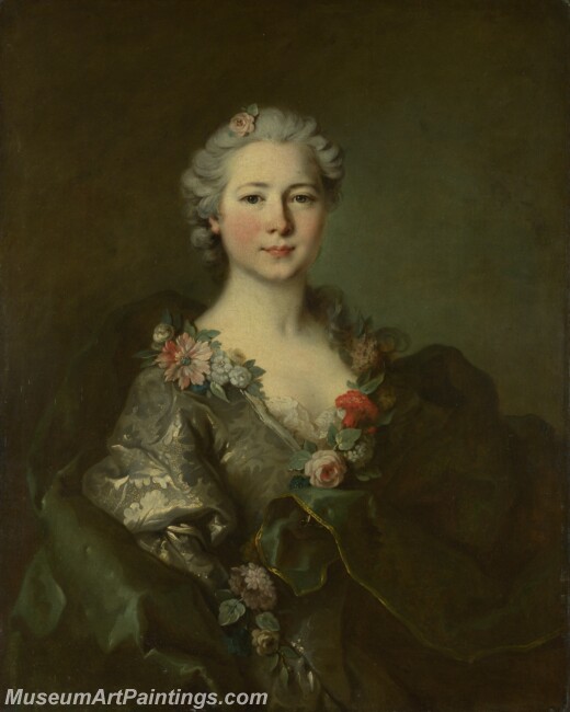 Louis Tocque Portrait of Mademoiselle de Coislin Painting