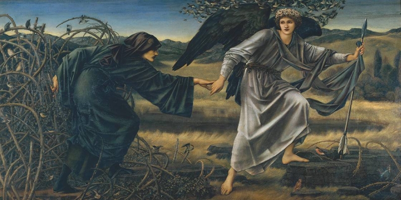 Love and the Pilgrim by Sir Edward Coley Burne Jones Bt