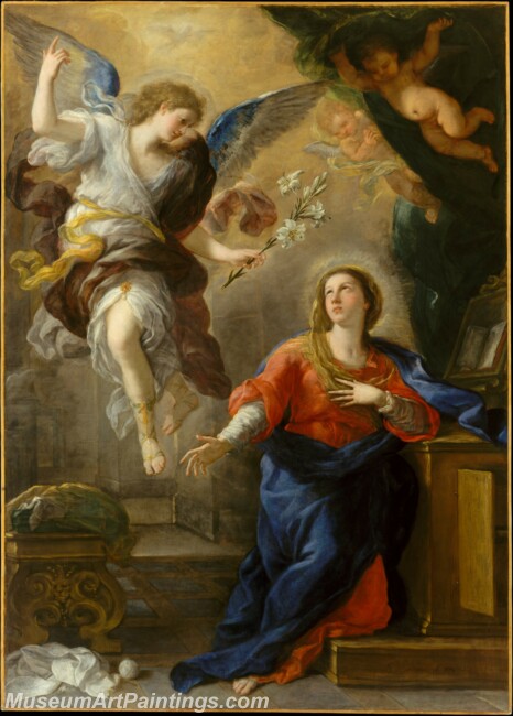 Luca Giordano The Annunciation Painting