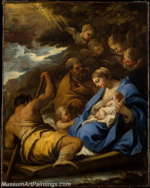 Luca Giordano The Flight into Egypt Painting