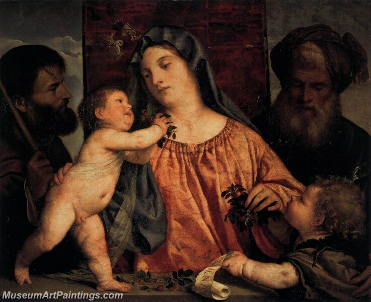 Madonna of the Cherries Painting