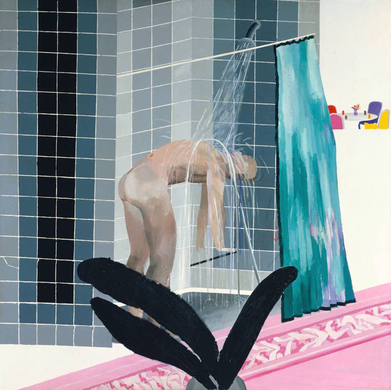 Man in Shower in Beverly Hills by David Hockney