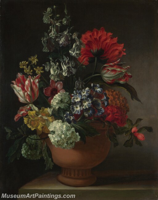 Marie Blancour A Bowl of Flowers Painting